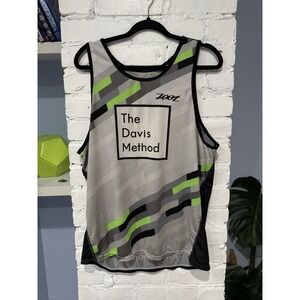 Zoot Performance Cycling Jersey Sleeveless‎ Tri Tank Size L Grey Green